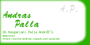 andras palla business card